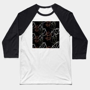 Abstract chaos of colorful lines Baseball T-Shirt